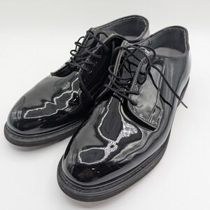 Bates Mens Black Patent Leather Oxford Dress Shoes Uniform Duty Size 9 D